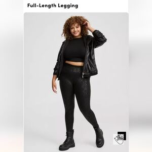 Torrid Full Length Premium Legging Rainbow Snack Black Size 4x NWT